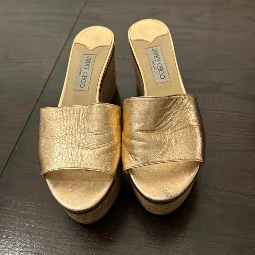 Jimmy Choo Wedges rose gold